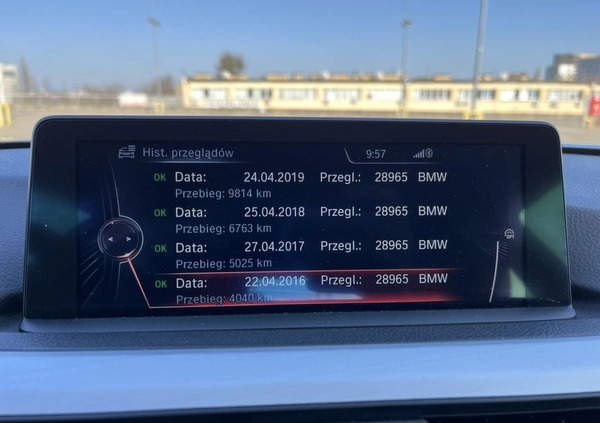BMW Seria 4 cena 99900 przebieg: 42900, rok produkcji 2014 z Warszawa małe 407